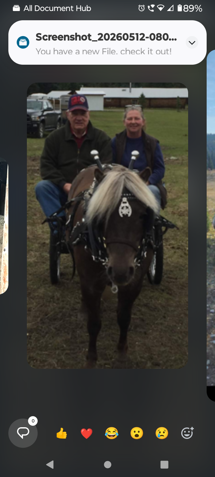 Loraine and Darryl — co-owners of Barrier Mountain Outfitters with their horse